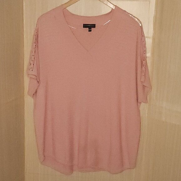 Lane Bryant Rose Pink Oversized Poncho Style Sweater 18-20 - Picture 1 of 6